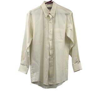 Vintage Roundtree & Yorke Dress Shirt Mens 15.5 32 Used Yellow Button Down